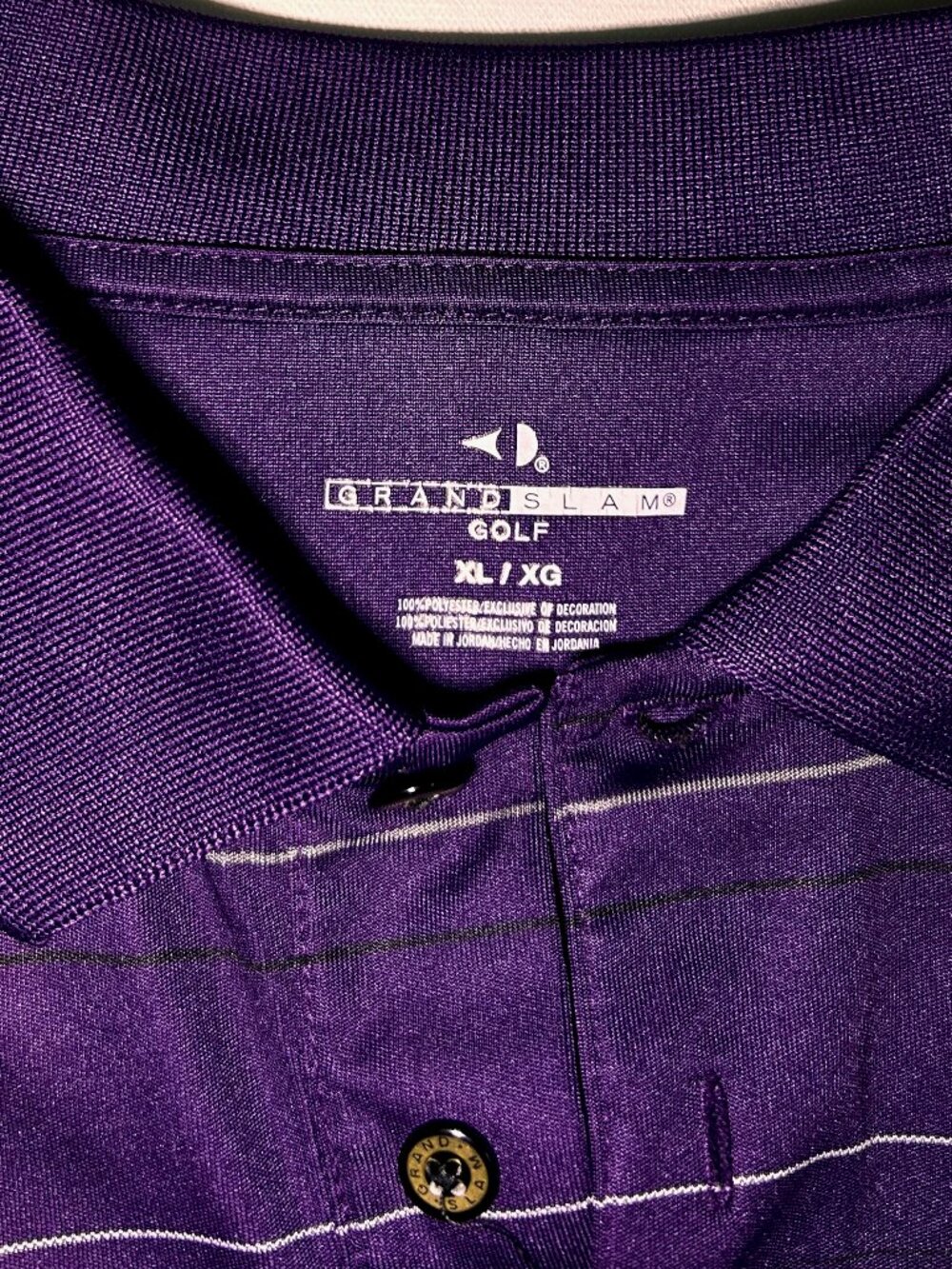 Classic Men's Grand Slam Golf Polo Purple - Moisture-Wicking